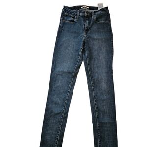 Levis 721 High Waisted Super Skinny Jeans Size 27 Dark Wash Stretch wp5